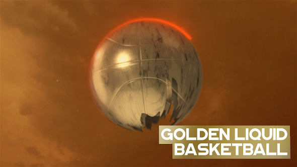 3D Golden Basketball