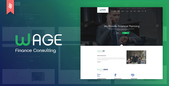 Wage - Business and Finance PSD Template