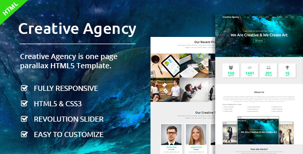 Creative Agency - One Page HTML Template