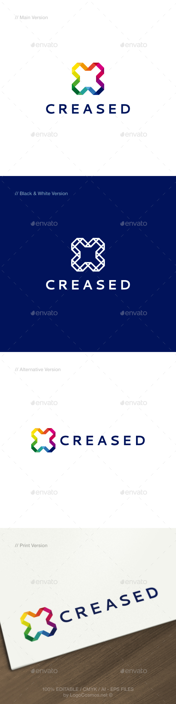 Creased Abstract & Modern Logo