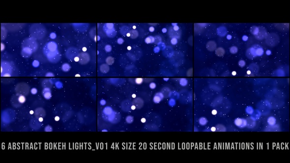 Decorative Bokeh Lights Blue Pack V01