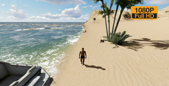 Beach and Walking People alt