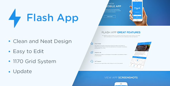 Flash App — Landing Page HTML5 Template