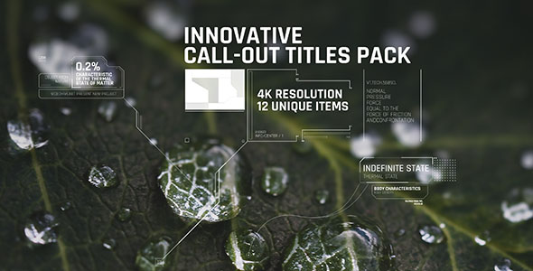Innovative Call-out Titles pack/ Sci-fi/ Technology/ Line Interface/ Digital/ Simple Placeholders