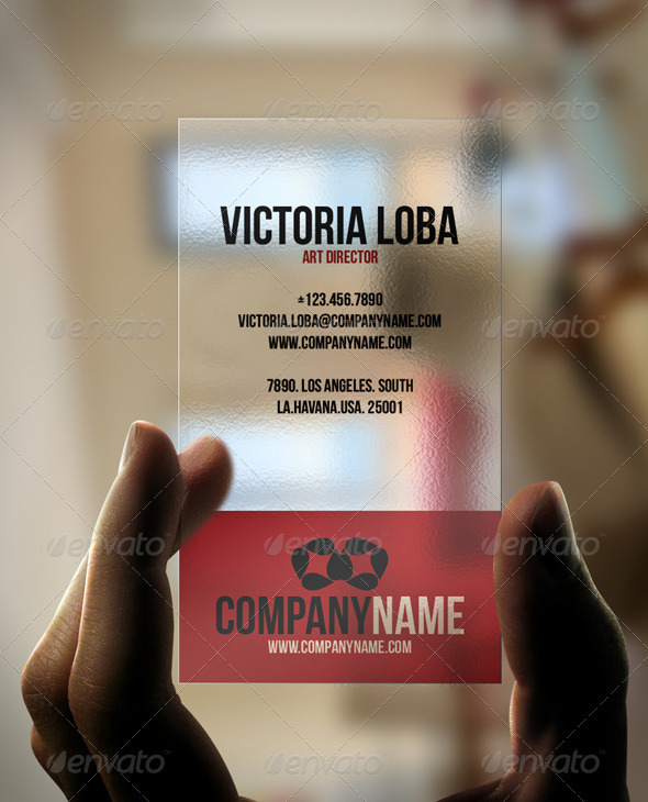 Download Transparent Business Card Templates Designs From Graphicriver PSD Mockup Templates