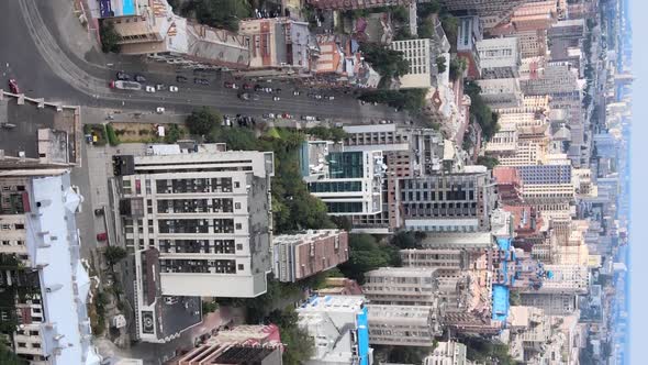 Vertical Video  Kyiv Ukraine Aerial View of the City