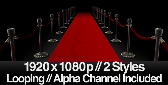 Red Carpet Walk - Series of 2 Looping + Alpha