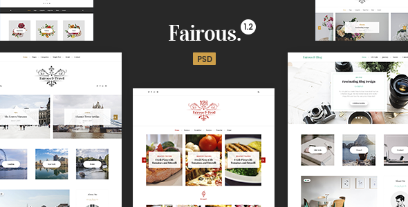 Fairous - Blog PSD Template