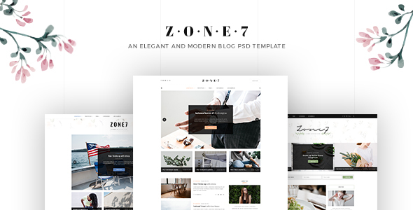 Zone7 - An Elegant And Modern Blog PSD Template