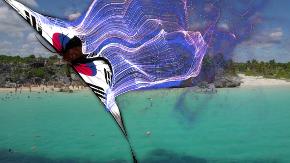 Korea South Flag Butterfly Gorgeous Particle Light Trailing Flying Transtion V3 alt