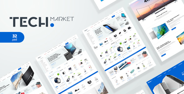 TechMarket - Electronics eCommerce PSD