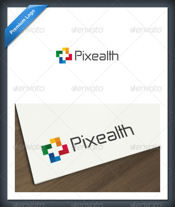 Pixel Health Logo template