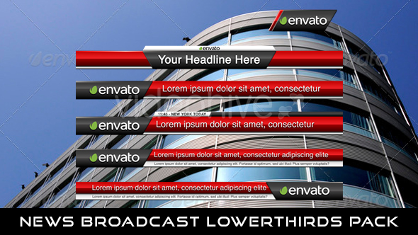 News Broadcast Lowerthirds Pack alt