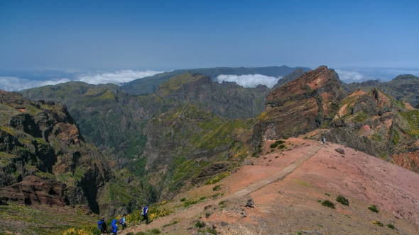 View Down Over the Clouds From Slopes of Pico Do Arieiro, Madeira