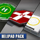 Helipad helicopter pad pack - 3DOcean Item for Sale
