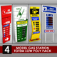 Gas station price sign totem low poly pack - 3DOcean Item for Sale