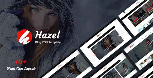 Hazel - Personal Blog PSD Template