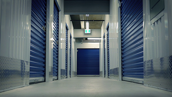 Moving Down Corridor In Storage Facility