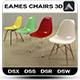 Eames Plastic Chairs DSW DSX DSR DSS - 3DOcean Item for Sale