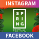 Spring Festival Facebook and Instagram Banners - GraphicRiver Item for Sale