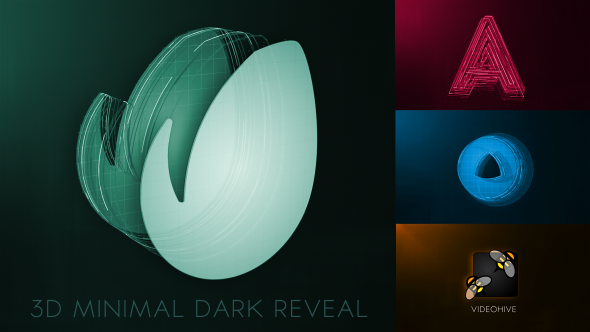 3D Minimal Dark Logo Reveal alt