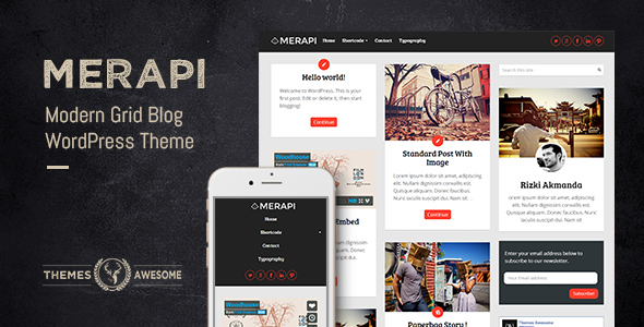 Merapi - Modern Grid Blog Theme