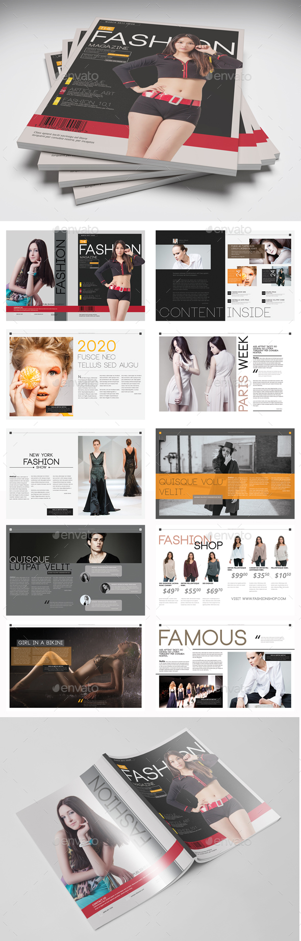 Fashion Magazine Template - PSD