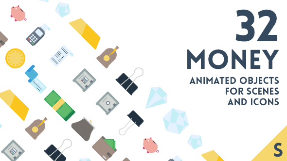 32 Animated Money Elements