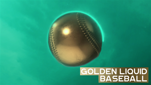 3D Golden Baseball