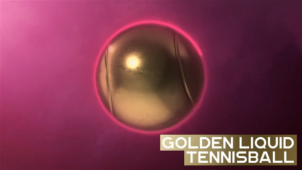 3D Golden Tennis Ball
