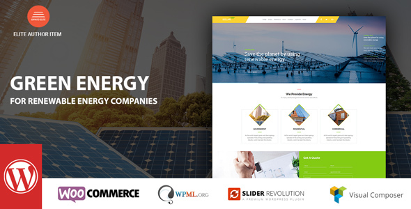 Green Energy - For Renewable Company WordPress Theme