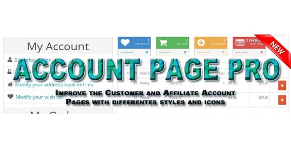 Account Dashboard Pro - Opencart Plugin