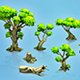 Low poly forest trees - 3DOcean Item for Sale