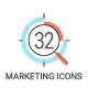 32 Modern Marketing Icons - GraphicRiver Item for Sale