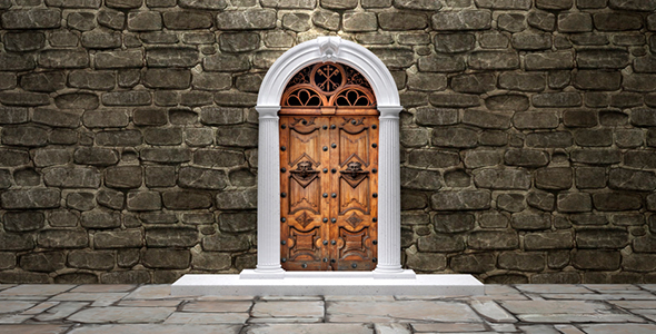 Wooden Doors And Stone Walls