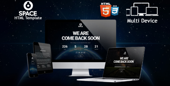Space - Responsive Coming Soon HTML Template