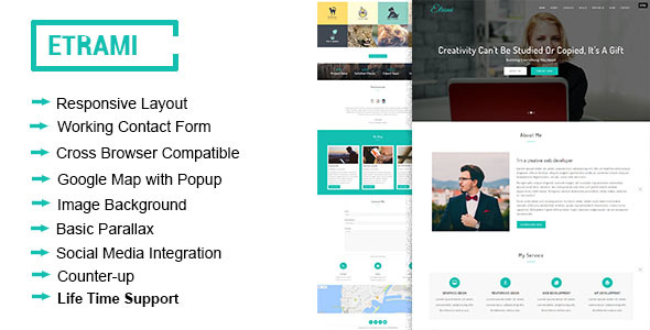 Etrami - Onepage Portfolio HTML Template