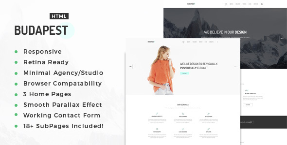 Budapest – Minimal Multi-Purpose Portfolio HTML Template