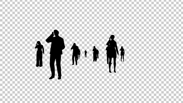 Talking On Phone Silhouettes alt