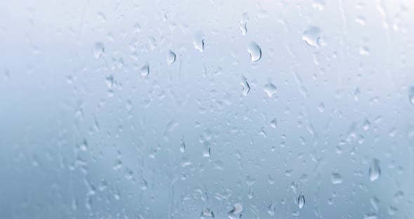 Rain drops on window 