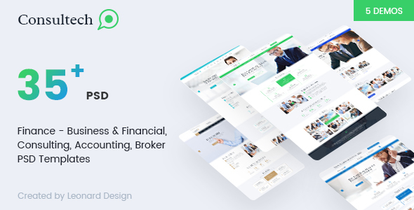 Consultech | Multipurpose Business & Financial, Consulting, Accounting, Broker Psd Templates