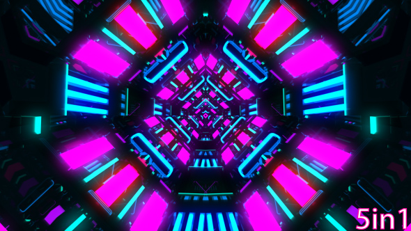 VJ Neon Lights Tunnels