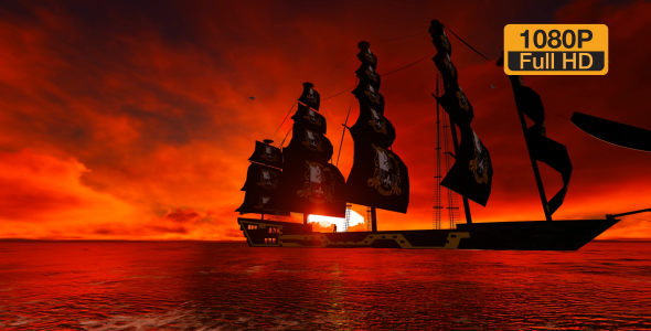 Pirate ships and sunsets