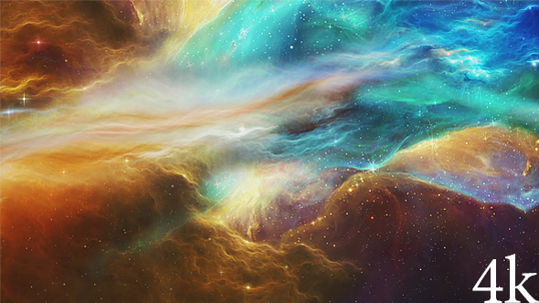 Colorful Abstraction of the Cosmic Nebula in the Vast Space alt