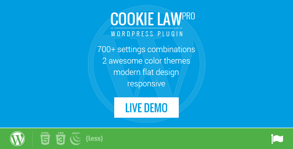 Responsive Cookie Law Consent Notification WordPress Plugin GDPR Compliance