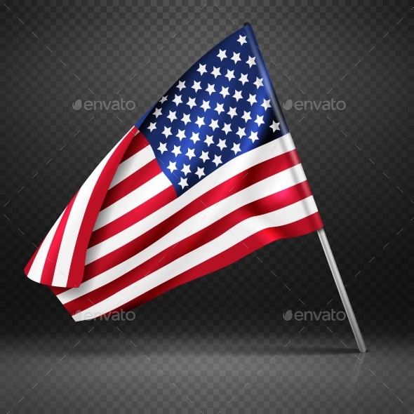 American Banner Wavy Flying Flag