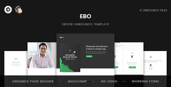 Ebo - Ebook Unbounce Template