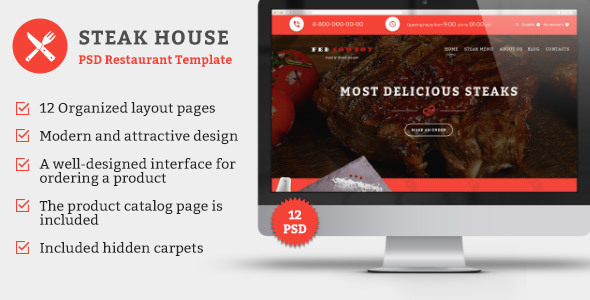 Myaso House — PSD Template