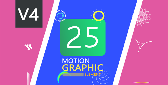 25 Motion Graphic Elements Pack V4