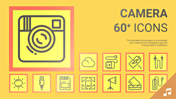 Camera and Photograph Equipment - Animated Icons And Elements
